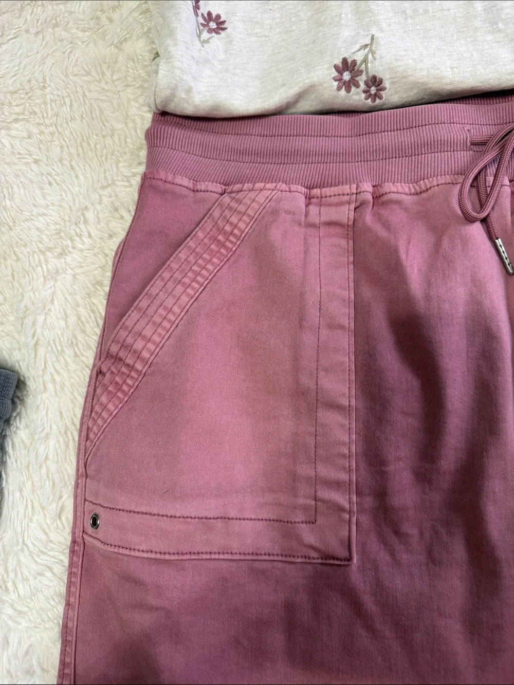 Maurices Mauve Drawstring A-Line Skirt